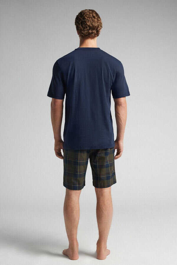 Pijamale scurte din bumbac cu imprimeu tartan Pijamale scurte din bumbac cu imprimeu tartan