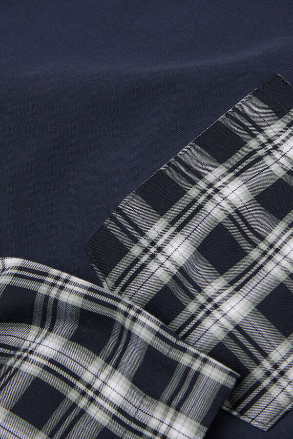 Pijamale scurte din bumbac și stofă în carouri Pijamale scurte din bumbac și stofă în carouri