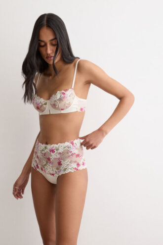 Sutien balconette Denise cu imprimeu Pretty Flowers