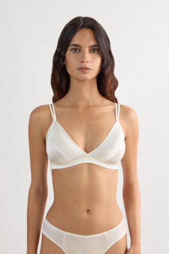 Sutien triunghiular Emma Refined Everyday Bralette din mătase