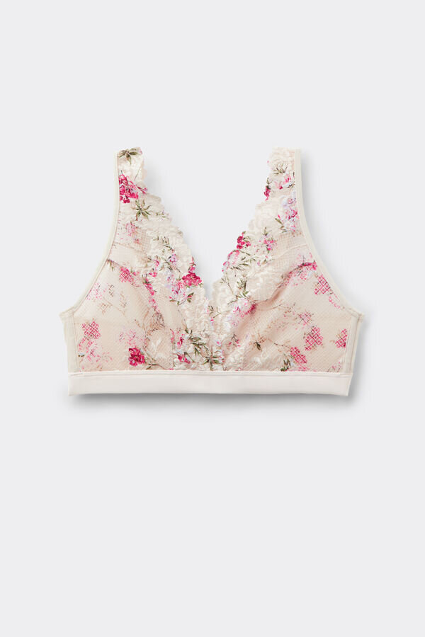 Sutien triunghiular Lara cu imprimeu Pretty Flowers Sutien triunghiular Lara cu imprimeu Pretty Flowers