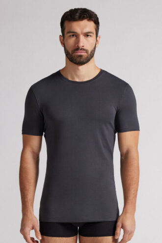 Tricou din bumbac elastic superior