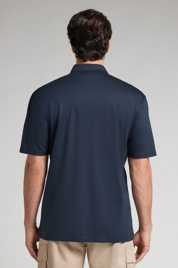 Tricou polo cu mânecă scurtă și fermoar din bumbac mercerizat premium Tricou polo cu mânecă scurtă și fermoar din bumbac mercerizat premium