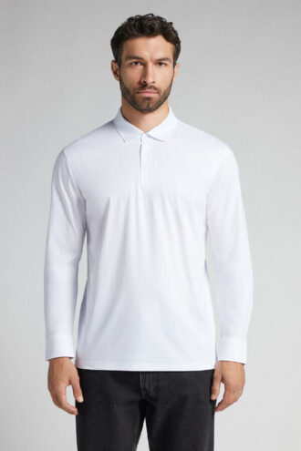 Tricou polo din bumbac mercerizat premium